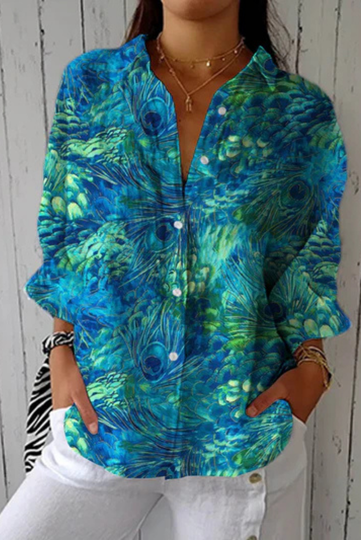 Yadira | Peacock Grace Blouse