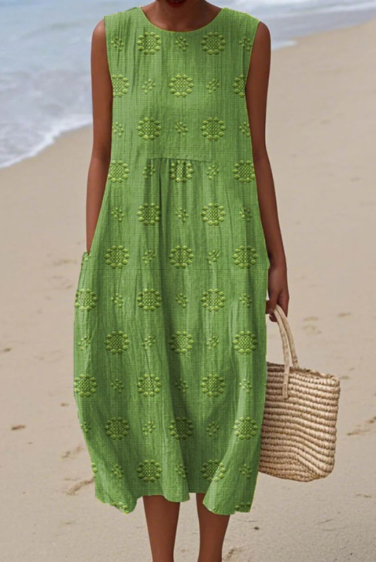Elsa | Patterned Midi Dress