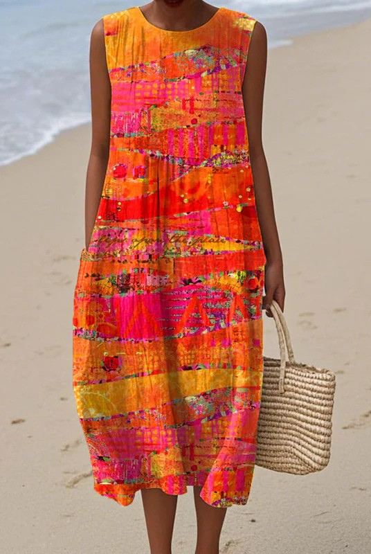 Kristine | Sunset Midi Dress