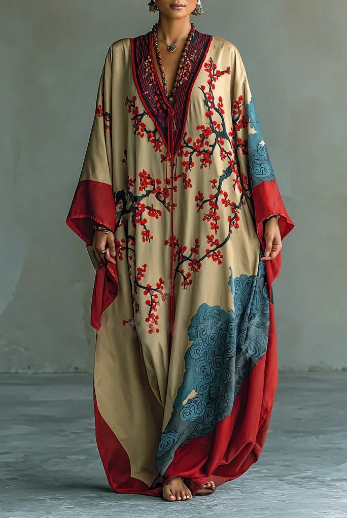 Gabby | Blossom Silk Maxi Dress