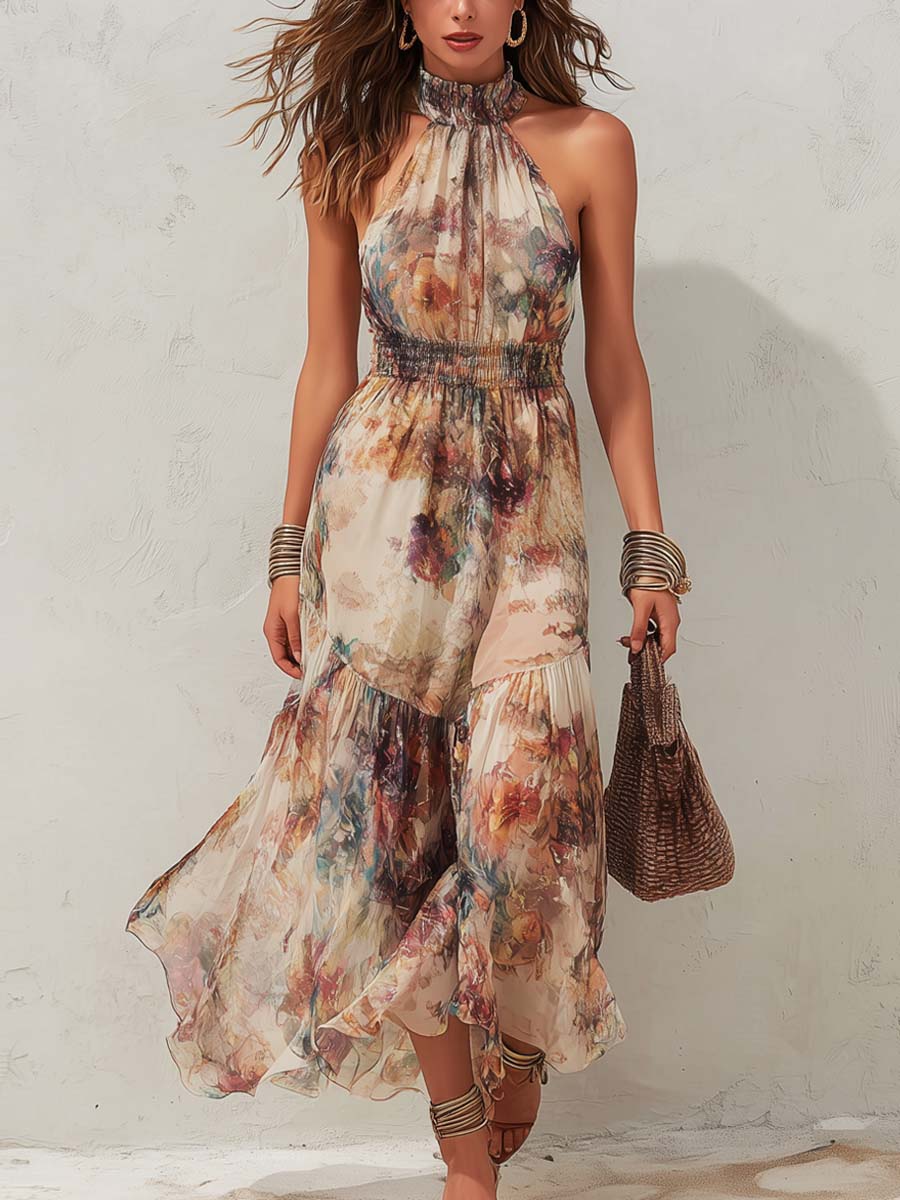Flor | Vintage Floral Soft Midi Dress