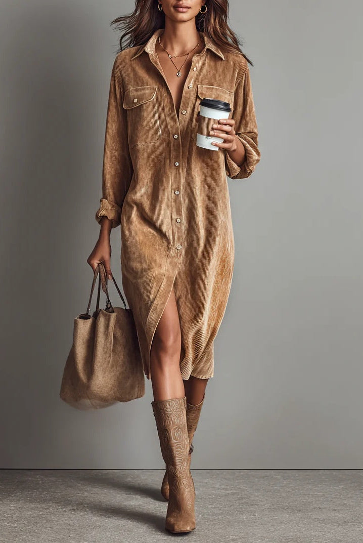 Kari | Soft Corduroy Dress
