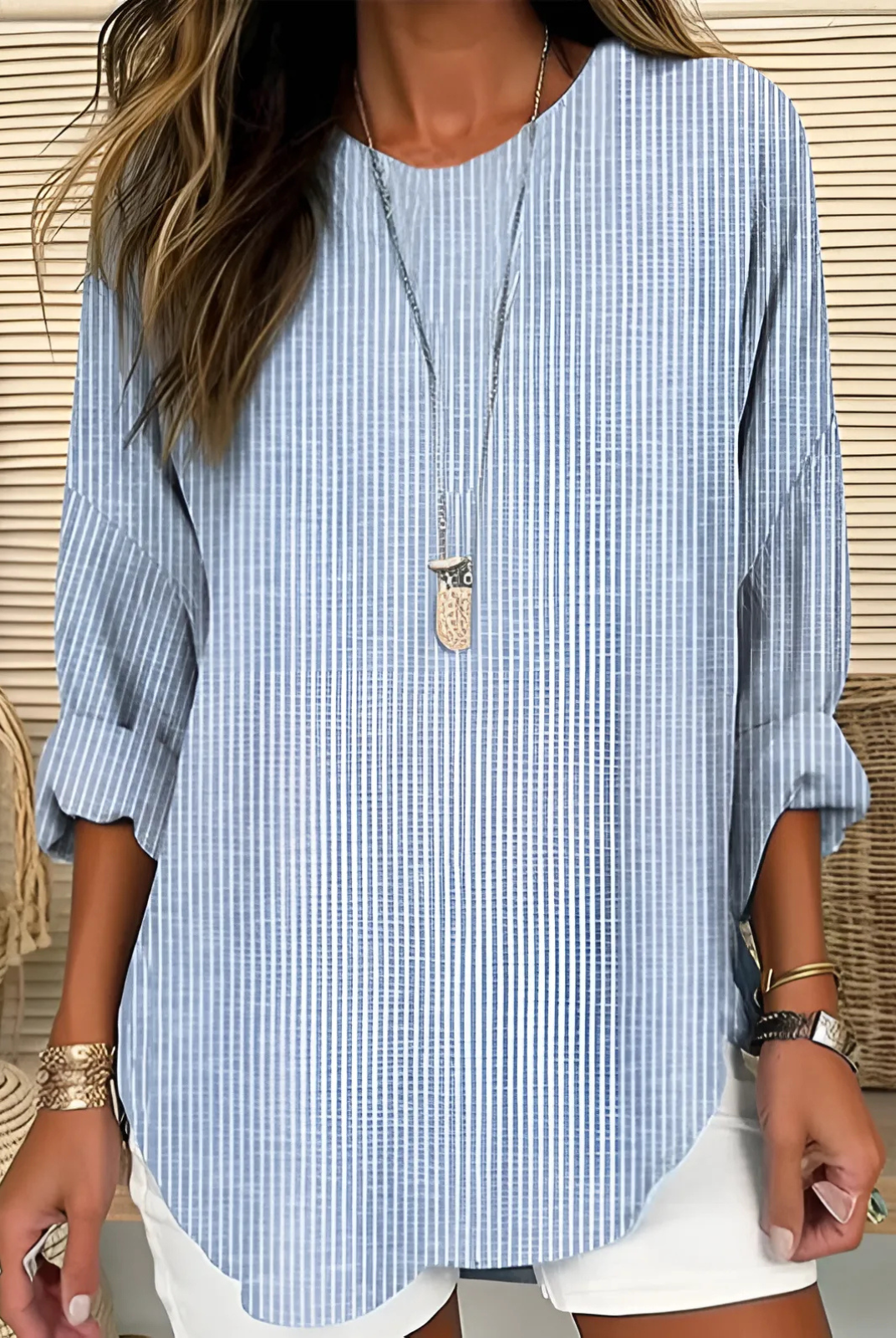 Mandy | Trendy Striped Blouse