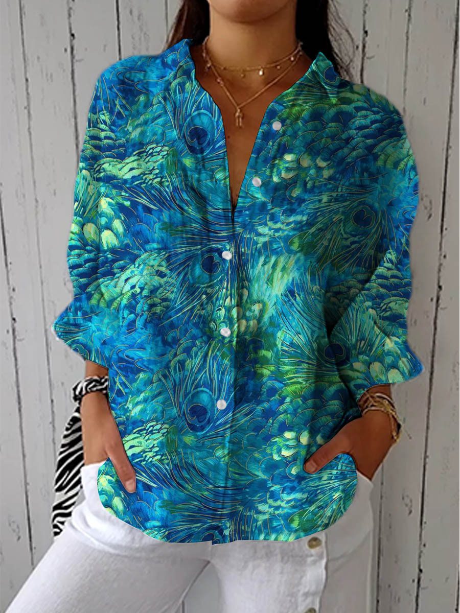 Shari | Peacock Grace Blouse