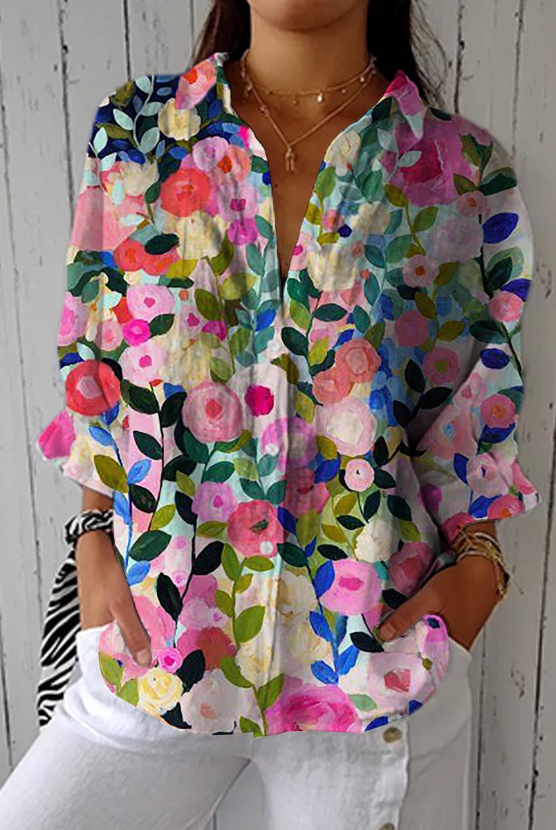 Kendra | Bloom Canvas Blouse