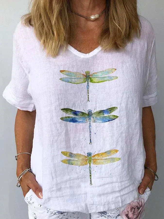 Alba | Retro V-Neck Top