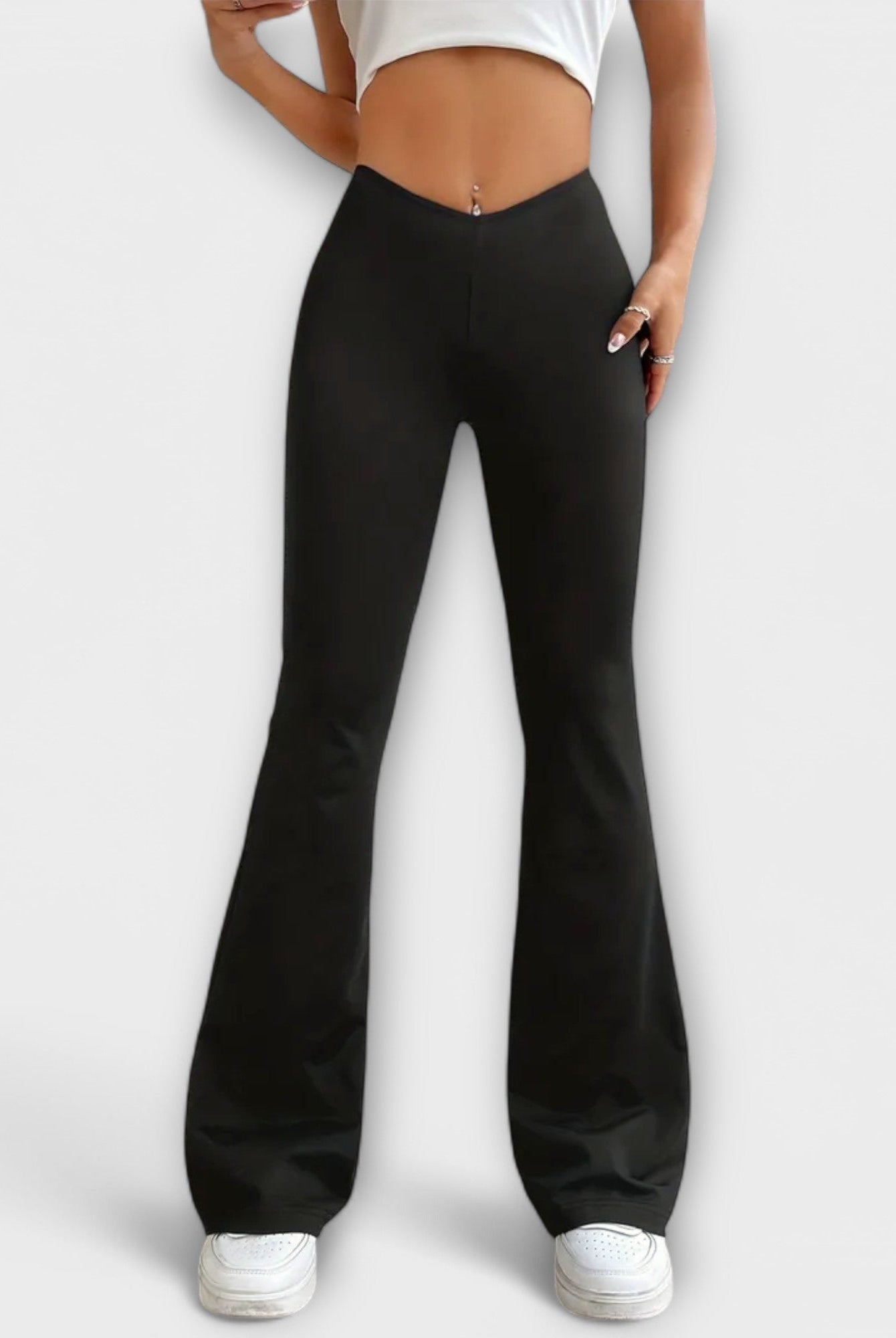 Ebony | Relaxed Pants with Flared Leg