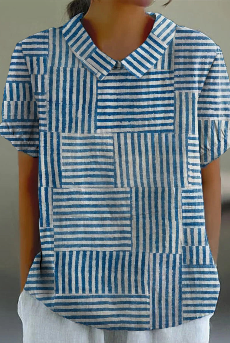Katia | Striped Patchwork Shirt