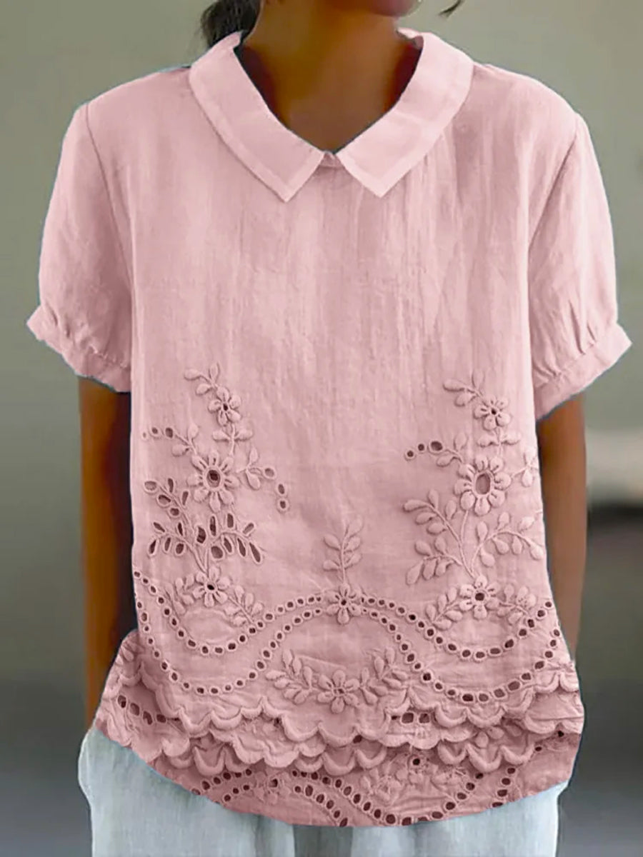 Niki | Floral Embroidered Shirt
