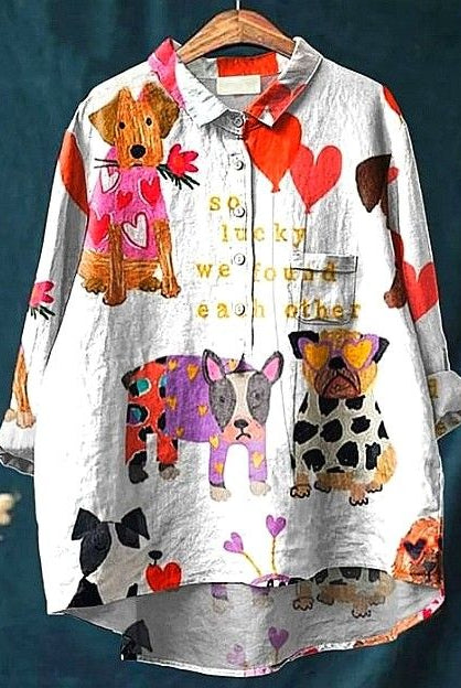 Britt | Artistic Heart & Pets Casual Blouse