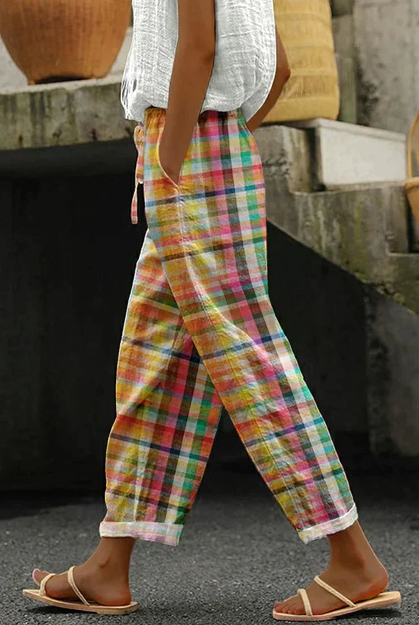 Bree | Comfortable Checkered Pants