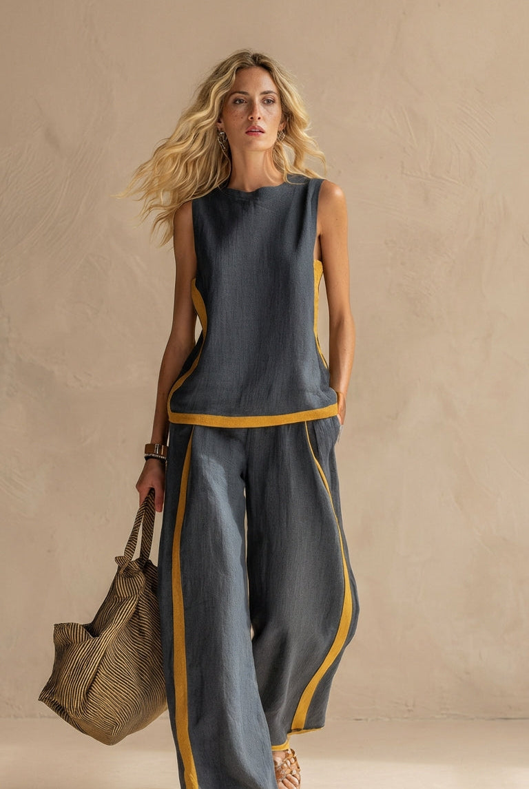 Doreen | Linen and Cotton Breezy Two-Piece Set