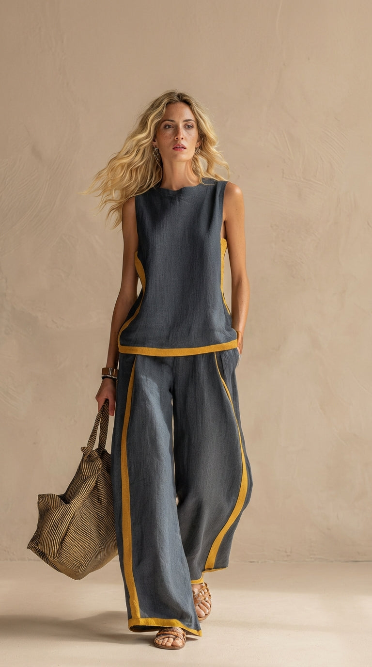 Doreen | Linen and Cotton Breezy Two-Piece Set