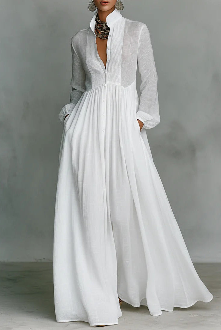 Kendra | Flowing Button-Front Maxi Dress