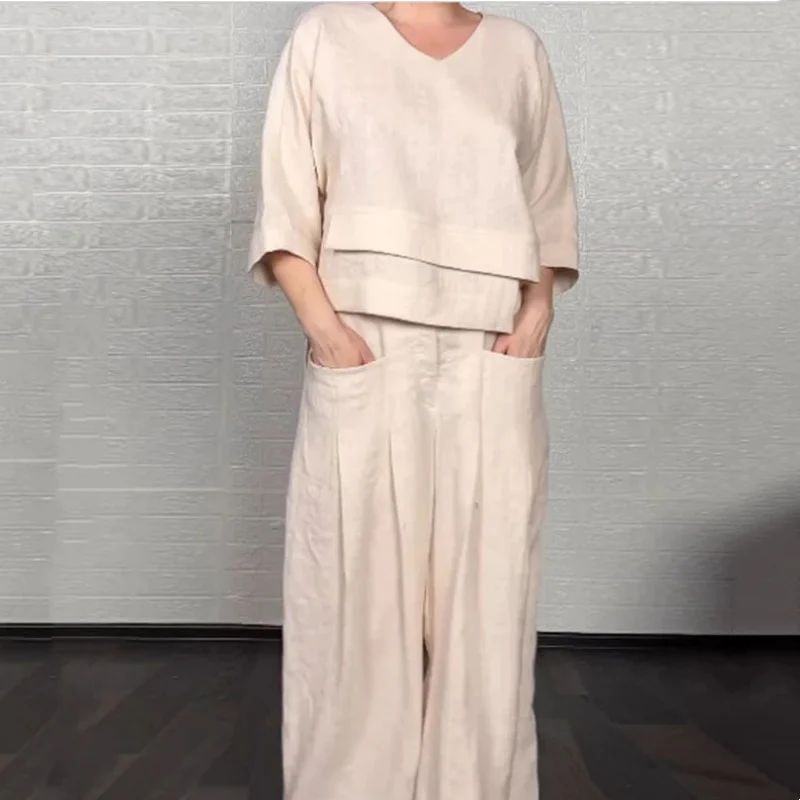 Cecy | Relaxed Linen-Cotton Two-Piece Set