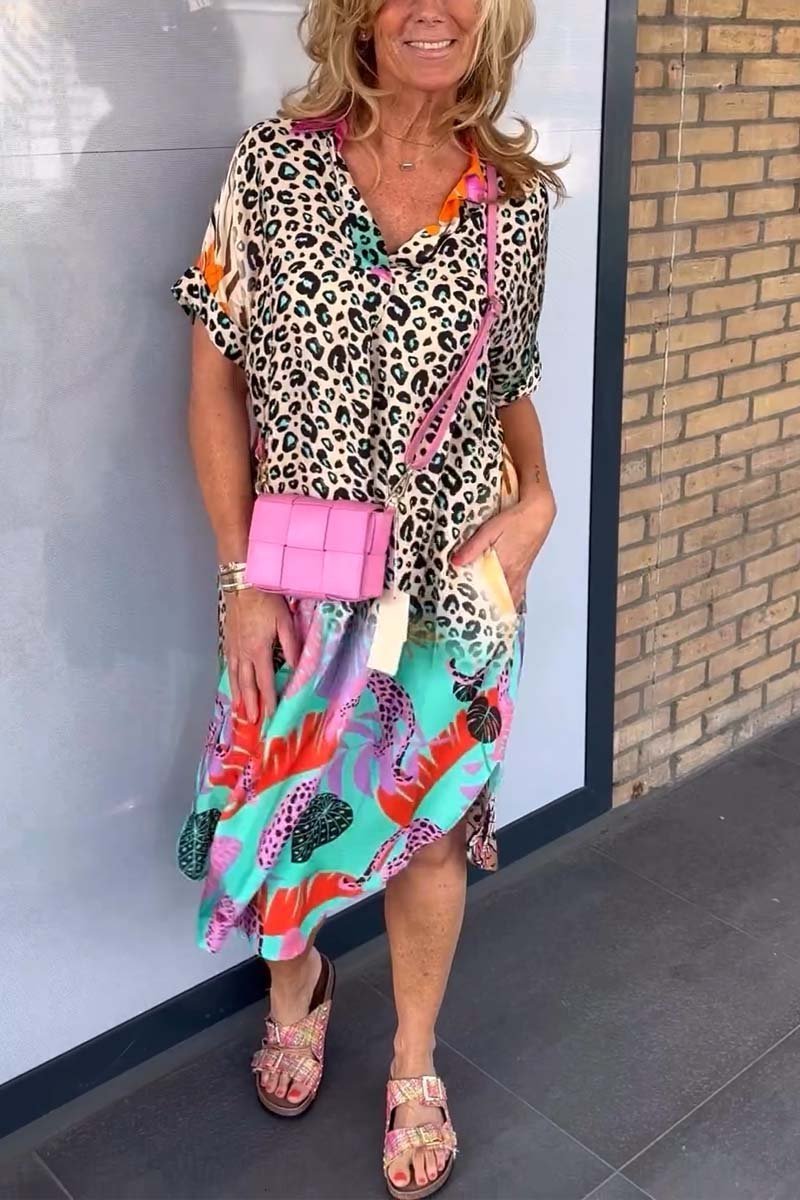Traci | Relaxed Leopard Print Dress