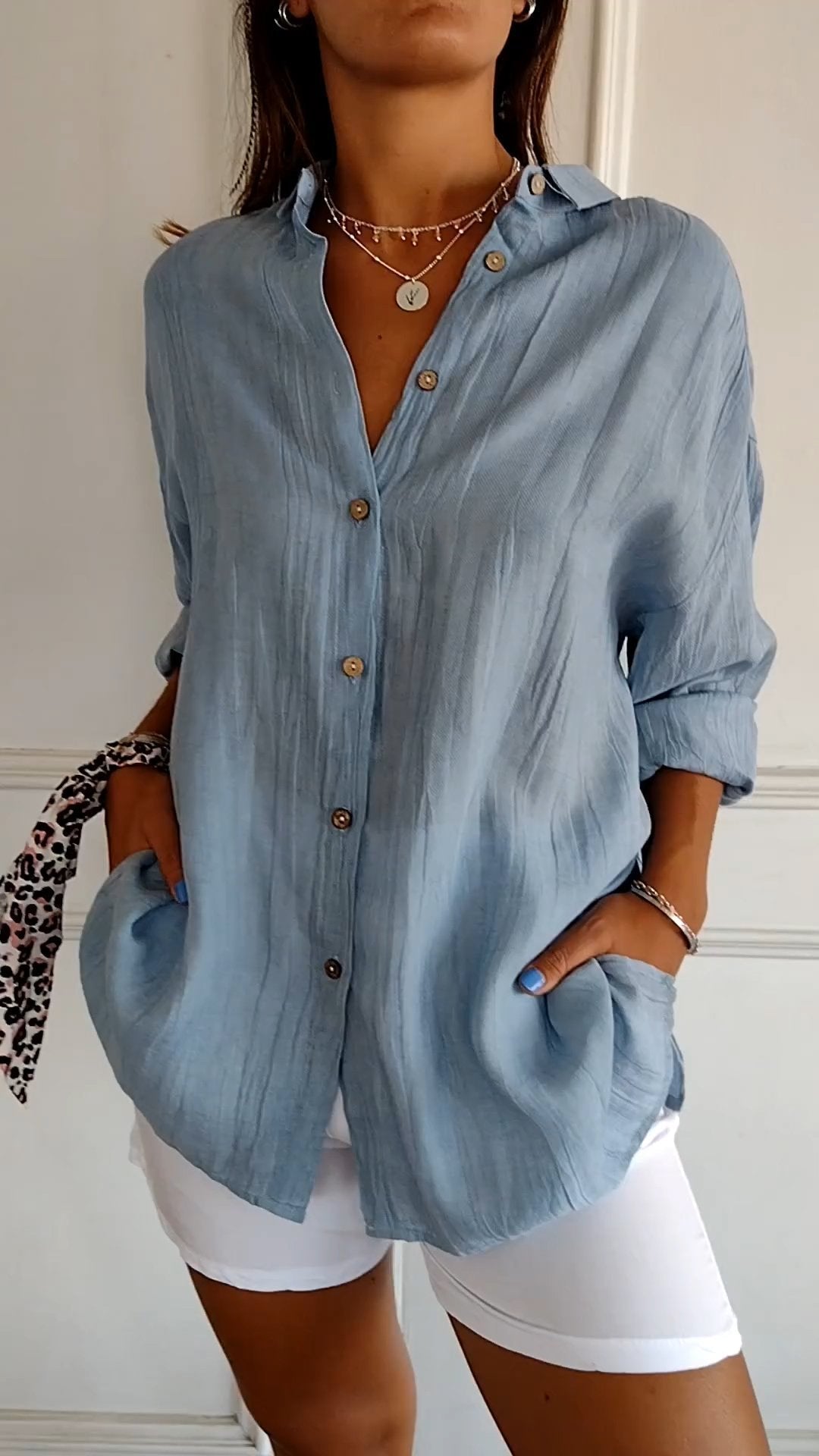 Kaitlin | Elegant Shirt with Pleated Style