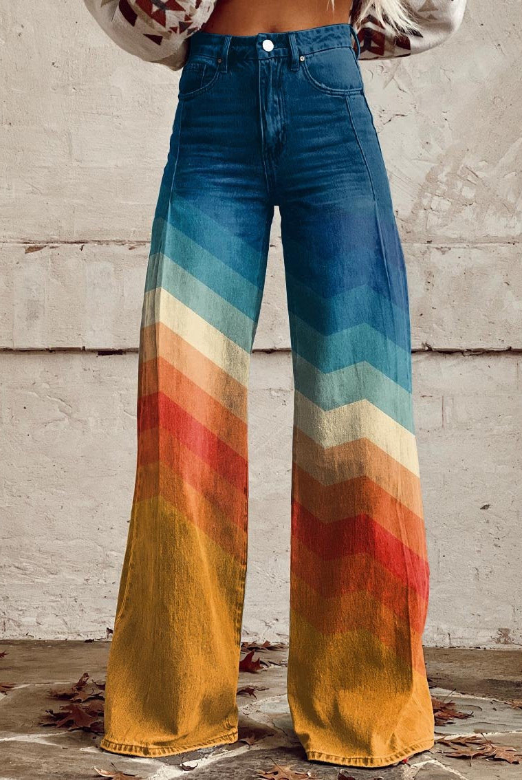 Johana | Elegant Retro Zigzag Pants