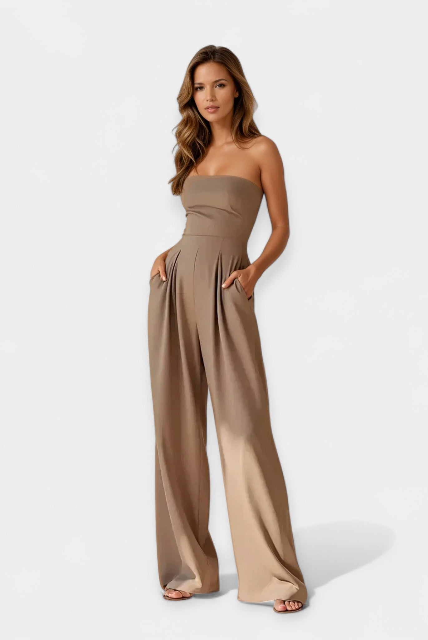 Rina | Strapless Bustier Jumpsuit