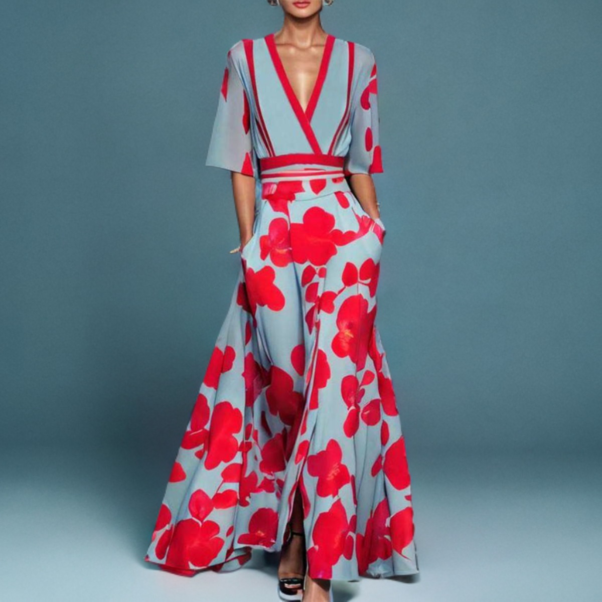 Santa | Elegant Viscose Dress