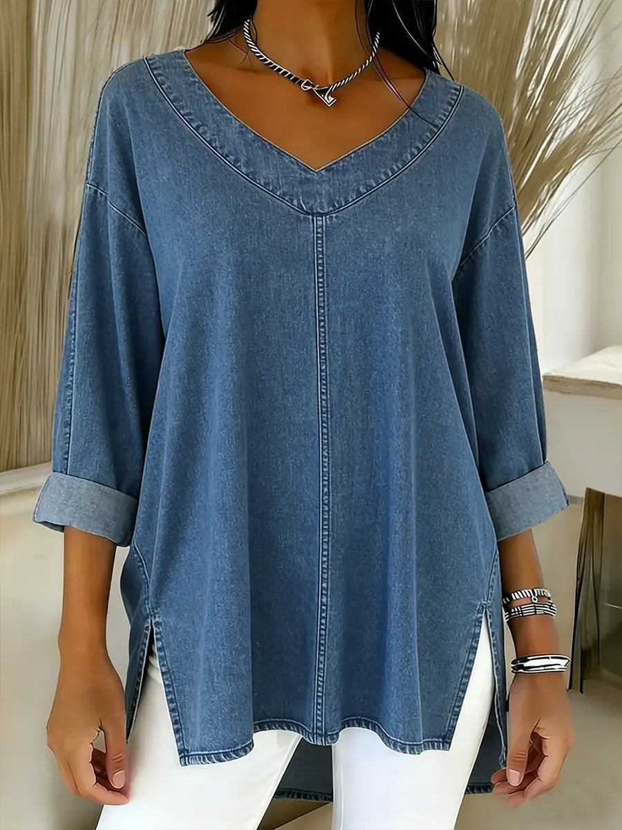 Jazmin | Relaxed V-Neck Top