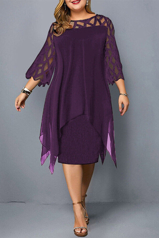 Lucero | Chic Plus Size Midi Dress for Modern Women
