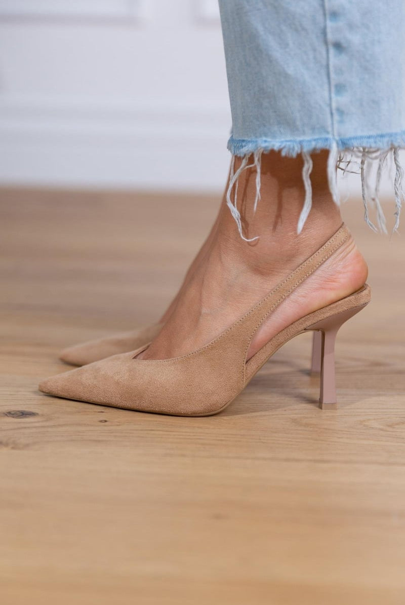 Lety | Suede Slingback Heels