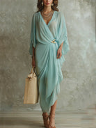 Melina | Draped Flow Wrap Dress
