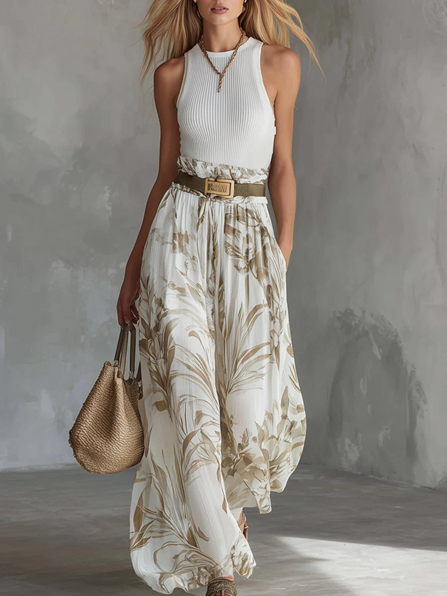 Lorena | Printed Wide-Leg Summer Set