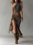 Nisha | Asymmetric Boho Maxi Dress