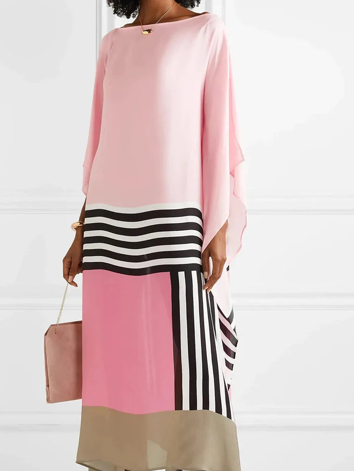 Lupe | Pink Candy Stripe Kaftan