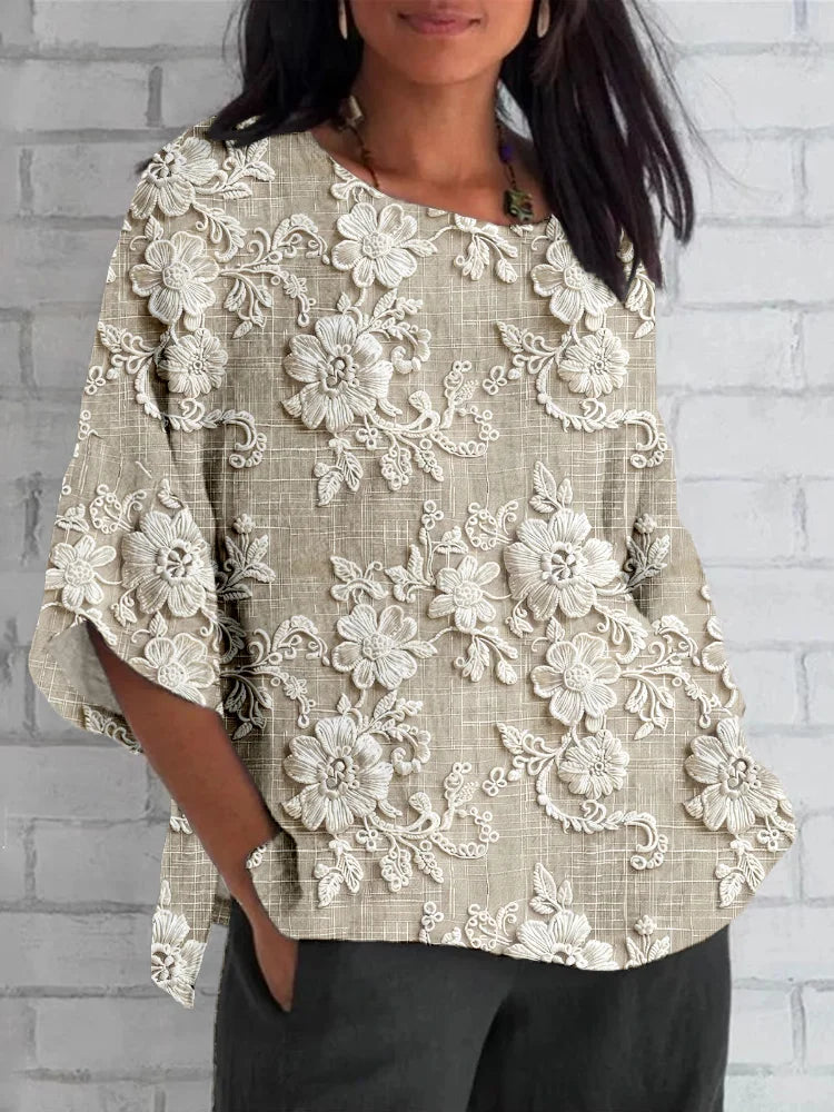 Lori | Vintage Floral Relaxed Blouse