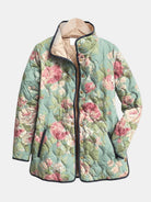 Tamika | Retro Floral Patterned Quilted Jacket