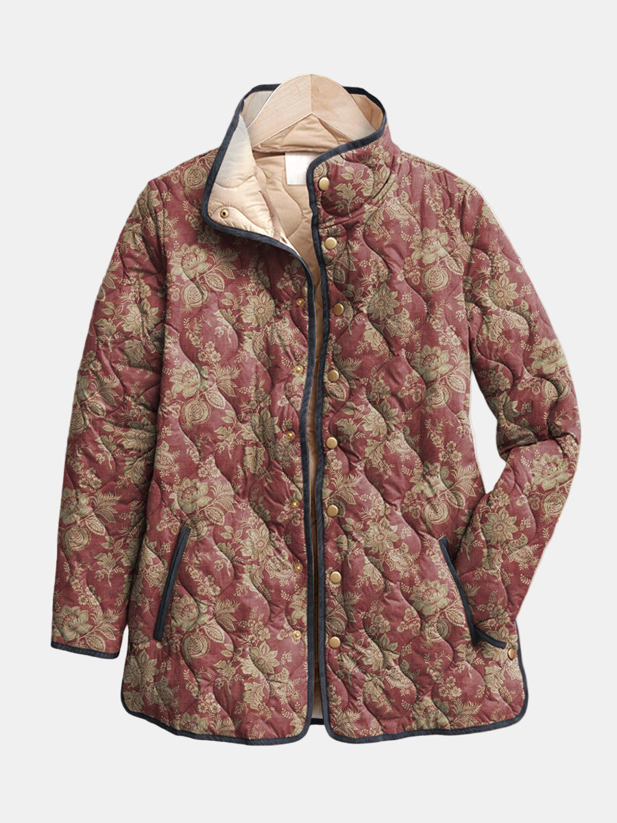 Cecy | Retro Floral Print Jacket