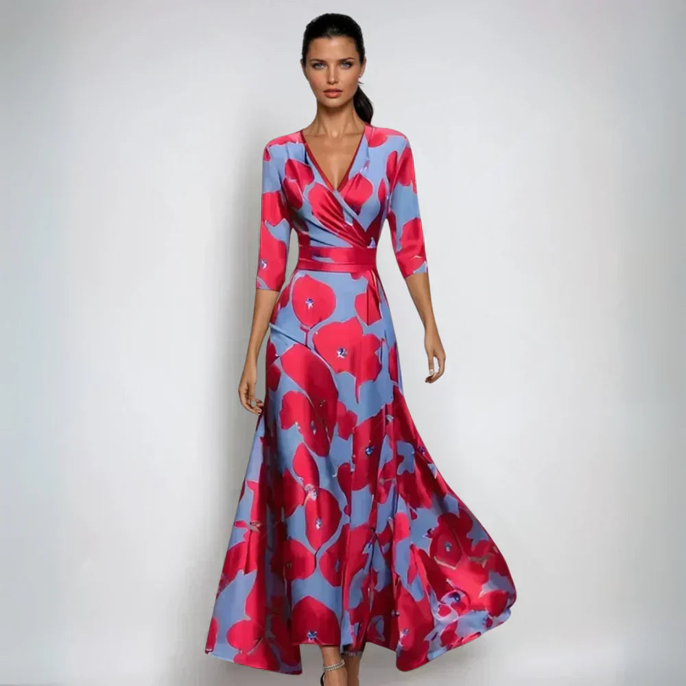 Amanda | Elegant Floral a-Line Dress