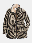 Sheena | Retro Hand-Drawn Circle Design Quilted Jacket