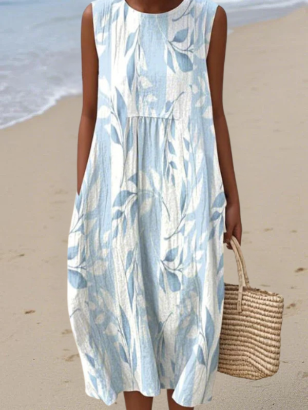 Hortencia | Leafy Midi Dress