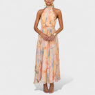 Sheena | Abstract Halter Maxi Dress