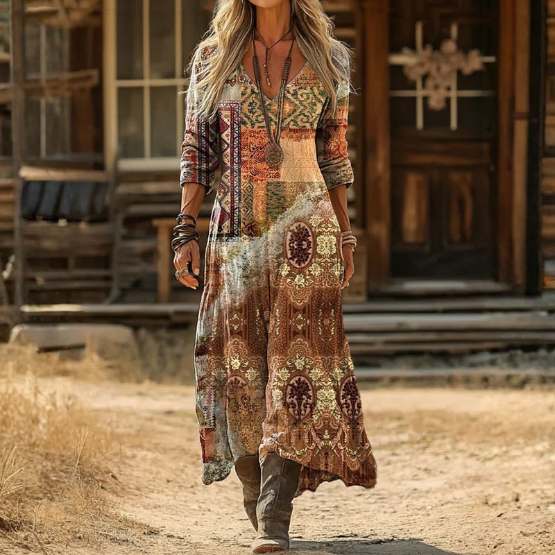 Altagracia | Vintage-Inspired Long Sleeve Casual Dress
