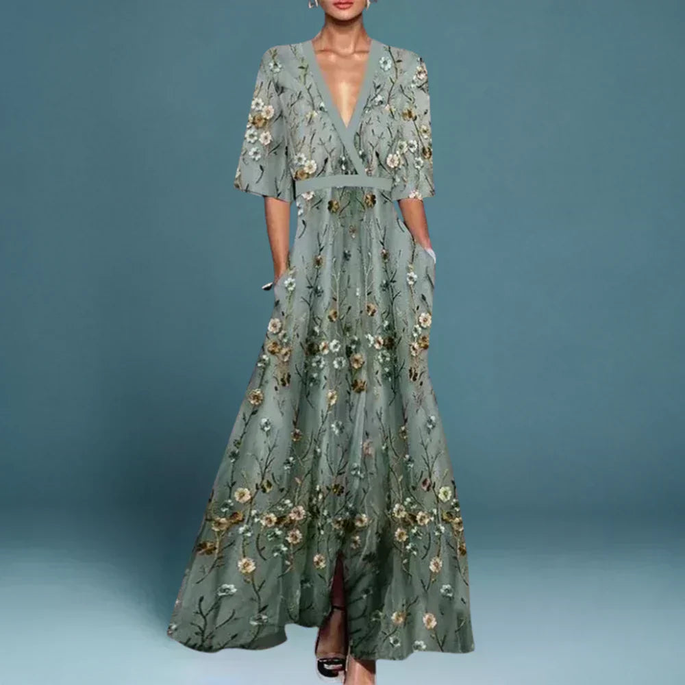 Cassie | Elegant Floral Wrap Dress