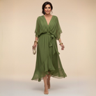 Ceci | Effortlessly Flattering Dress-Green