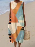 Jazmin | Geometric Midi Dress