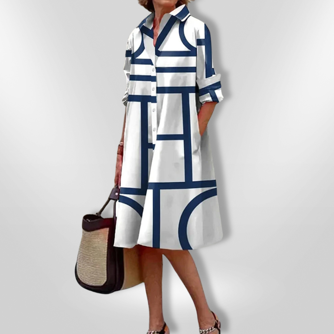 Yazmin | Geometric Midi Dress
