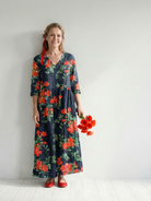 Shelley | Calm Drape Floral Midi Dress