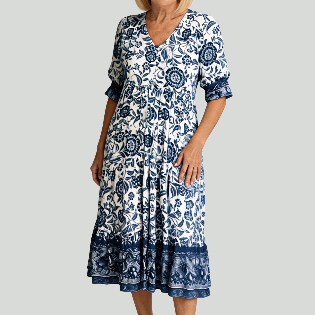 Lola | Graceful V-Neck Floral