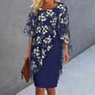 Nelly | Floral Cape Dress