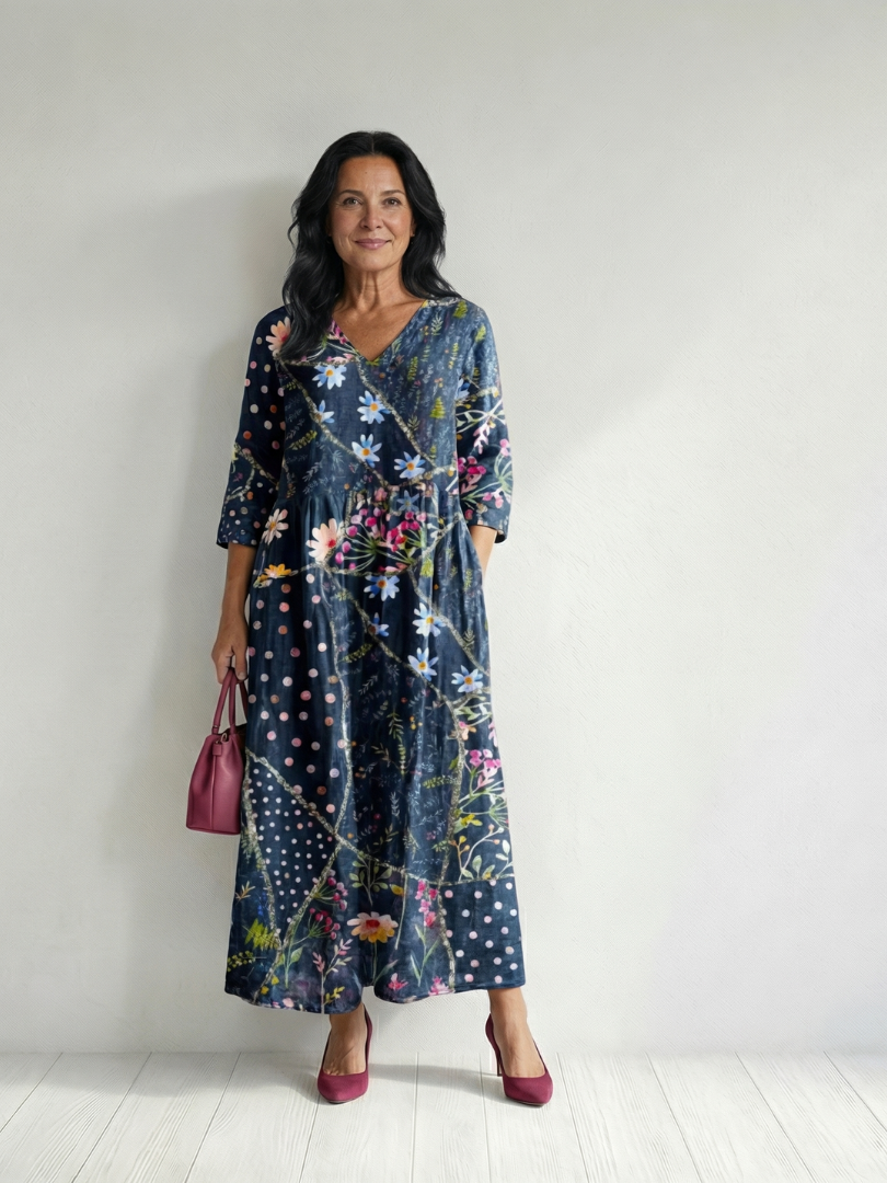 Jenni | Easy Gather Floral Midi Dress