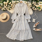 Mandy | Polka Dot Chiffon Pleated Dress