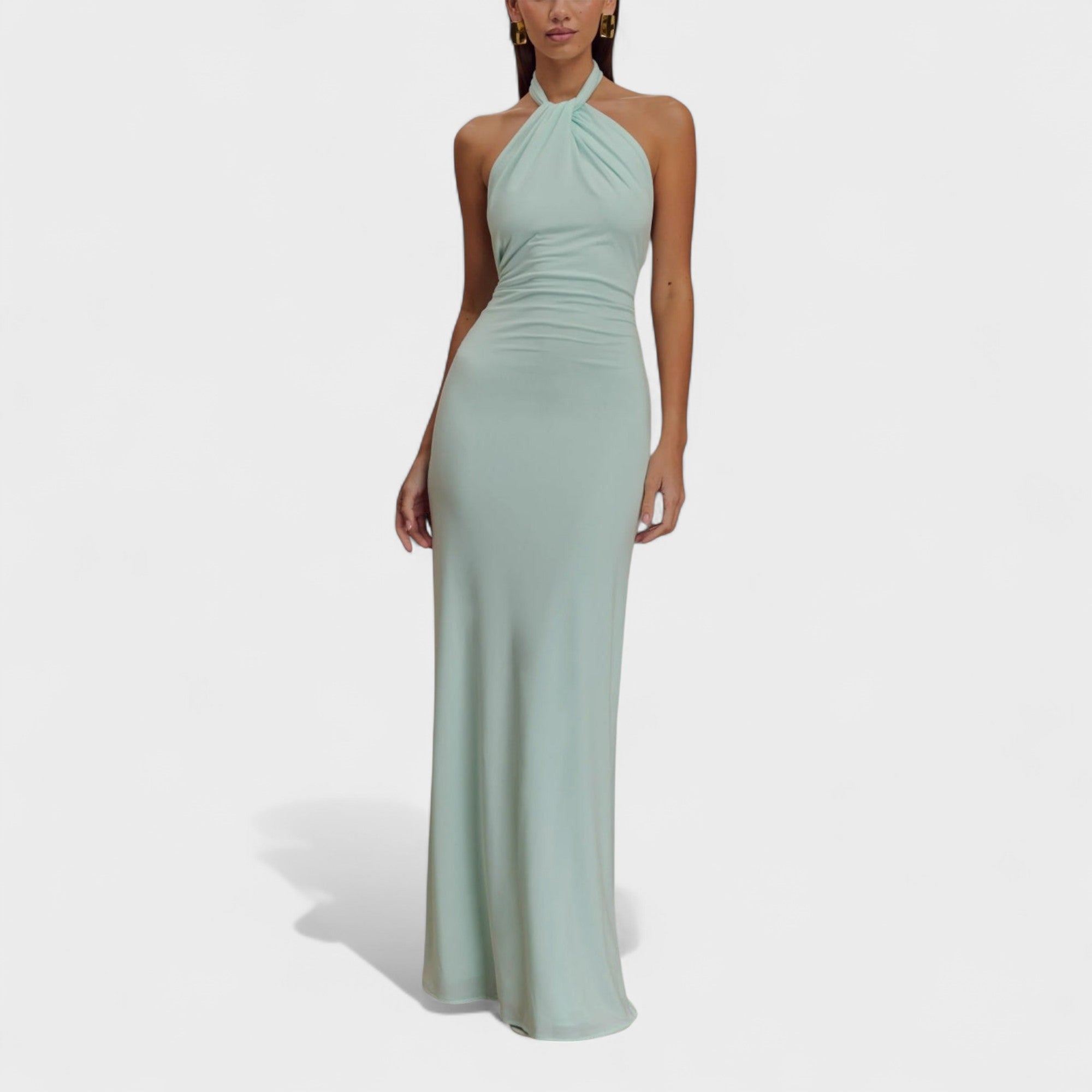 Faye | Sleek Halter Maxi Dress
