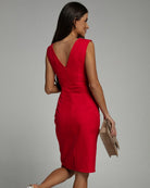 Mariam | Elegant V-Neck Slit Dress
